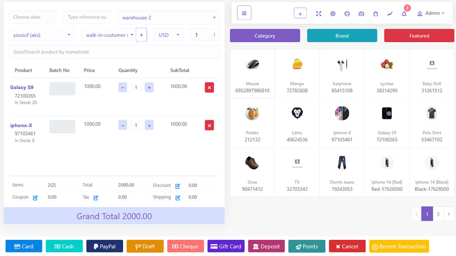 Tela do modulo Dashboard do GestControl White Label